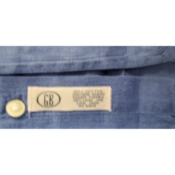 Currier & Day Blue Button-Up Long Sleeve Shirt Cotton-Blend Size 18 T - Picture 6 of 12